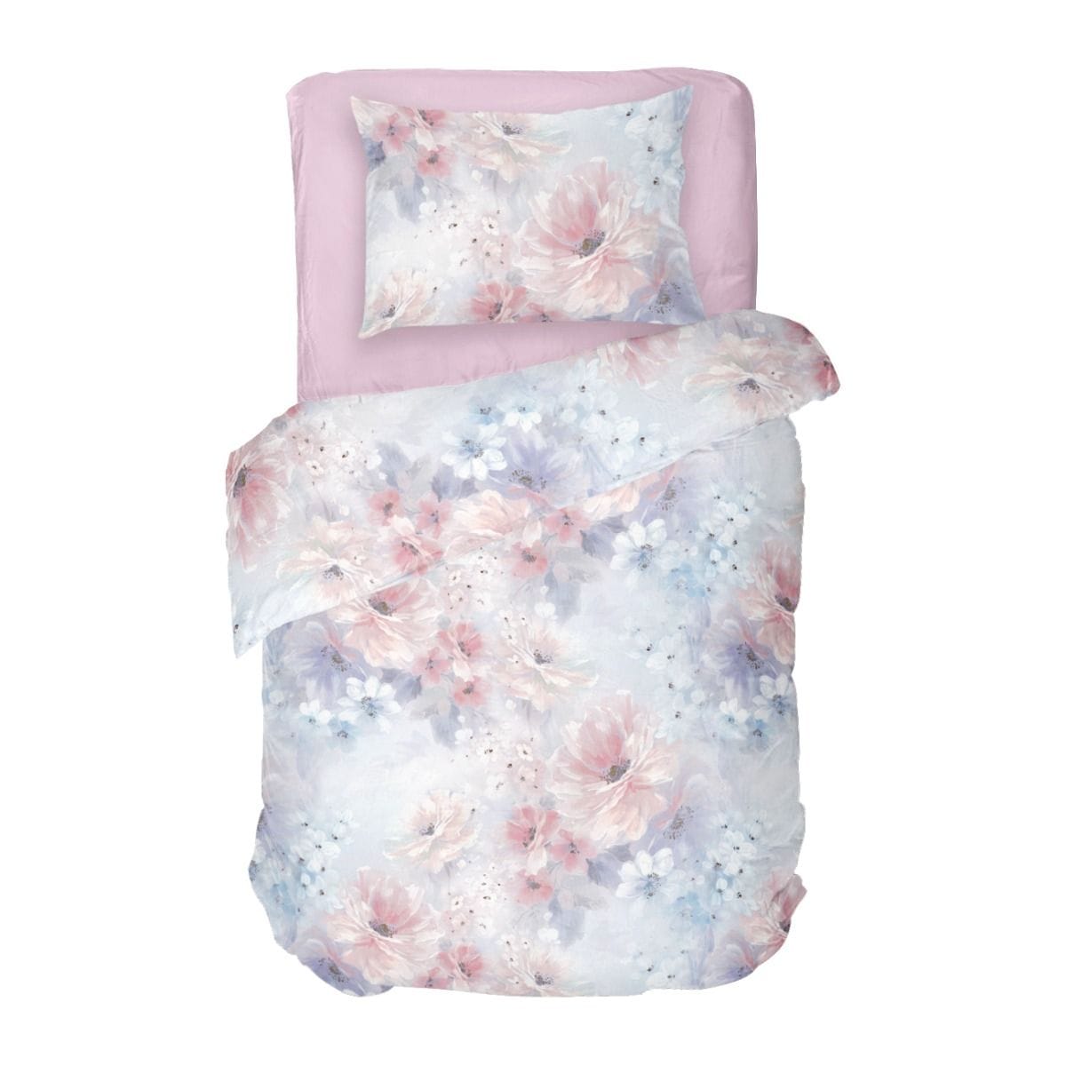 Пастелно спално бельо АНАБЕЛ, 100% Памук Ранфорс, 3 части