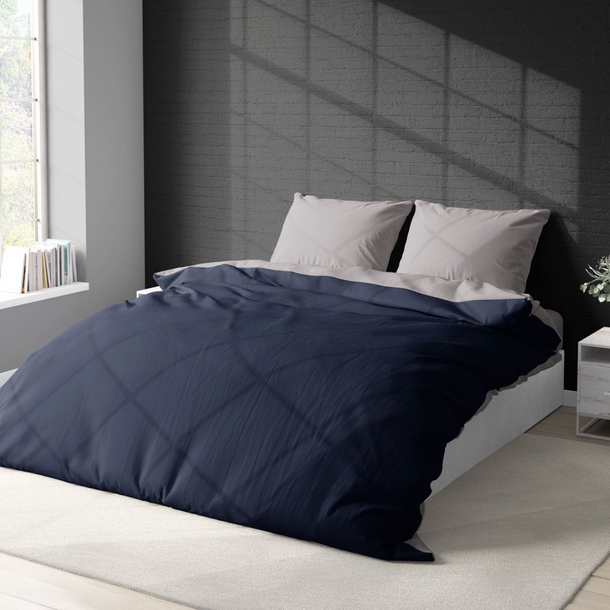 Двулицево спално бельо ДЕНИМ, 3 части, 100% Памук ранфорс