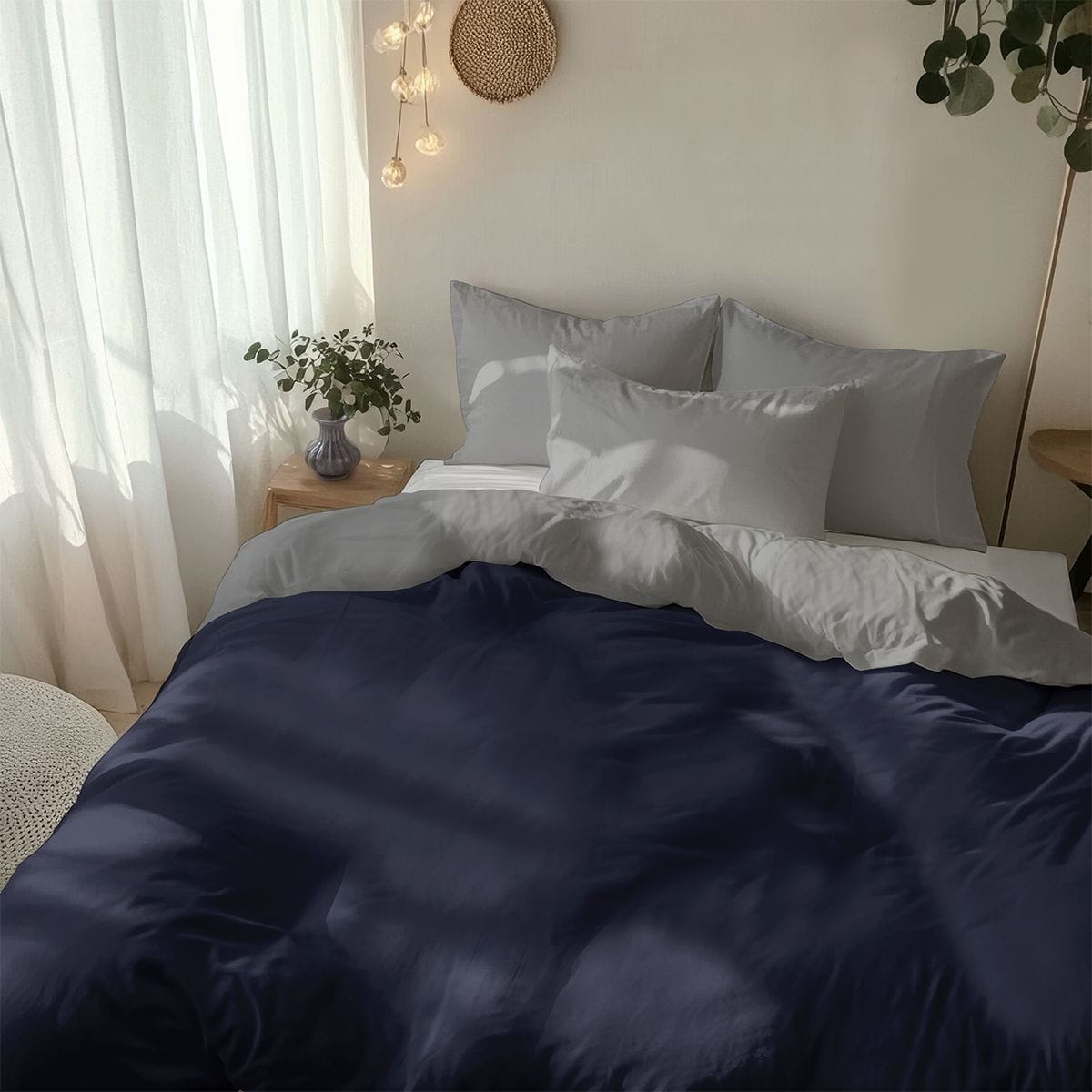 Двулицево спално бельо ДЕНИМ, 4 части, 100% Памук ранфорс