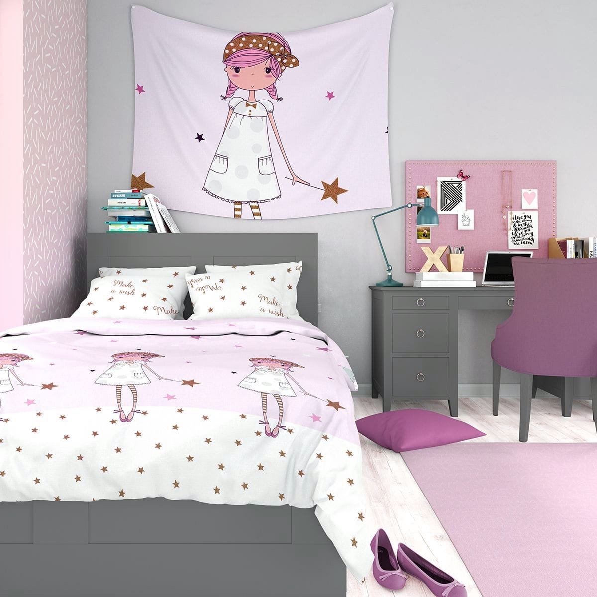 Детско Спално Бельо ЖЕЛАНИЕ, 100% Памук Ранфорс, 3 части