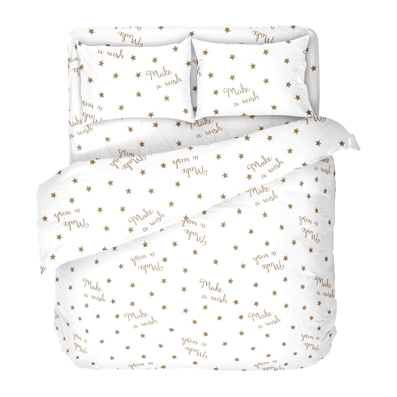 Спално Бельо на звезди ЖЕЛАНИЕ 2, 100% Памук Ранфорс, 4 части