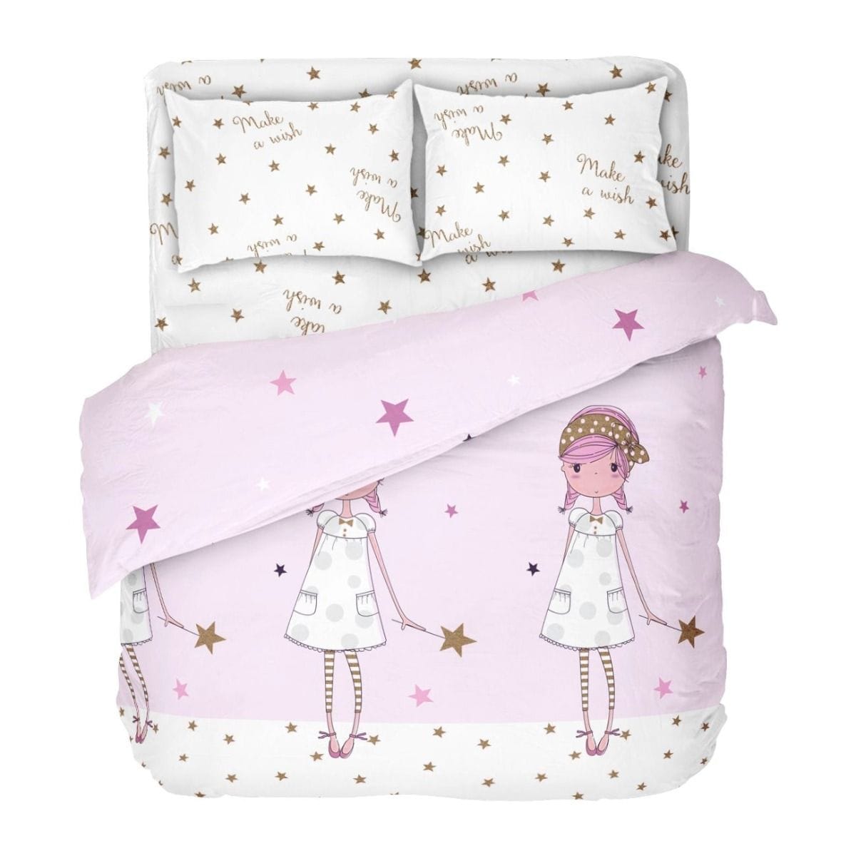 Спално бельо ЖЕЛАНИЕ, 100% Памук Ранфорс, 4 части