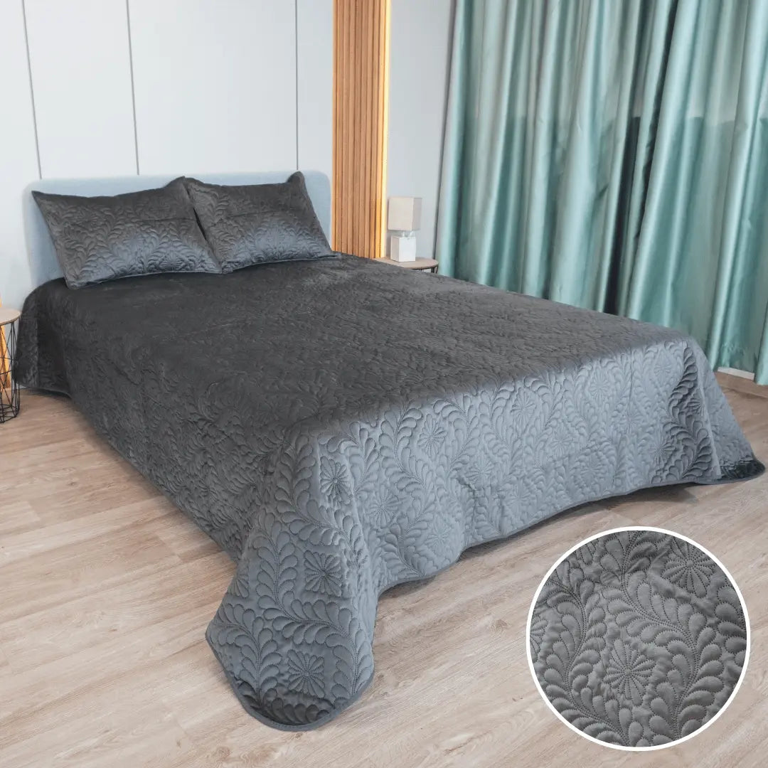 Шалте Велвет с 2бр. декоративни калъфки Графит Izidream