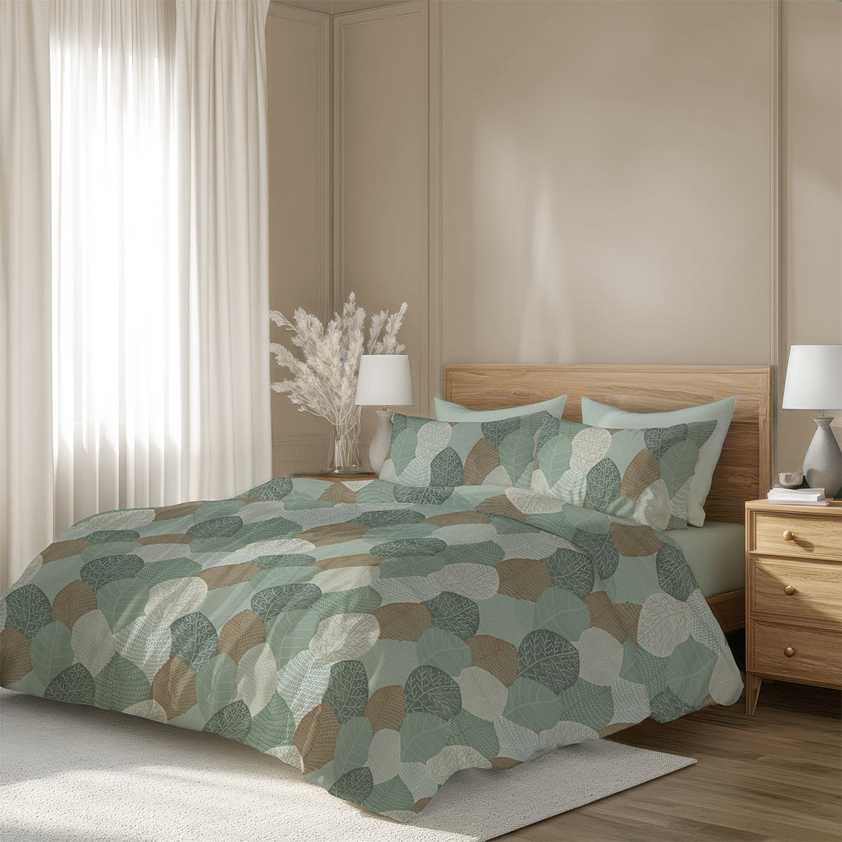 Спално бельо ФОРЕСТ, 100% Памук Ранфорс, 5 части