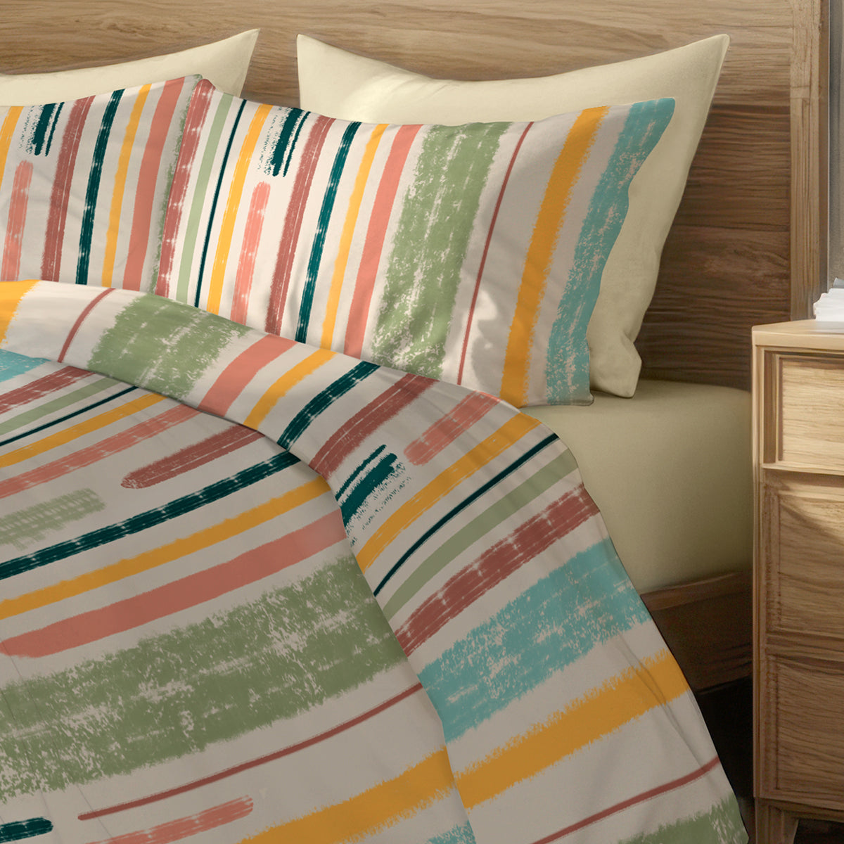 Спално бельо ХЕПИ, 100% Памук Ранфорс, 3 части