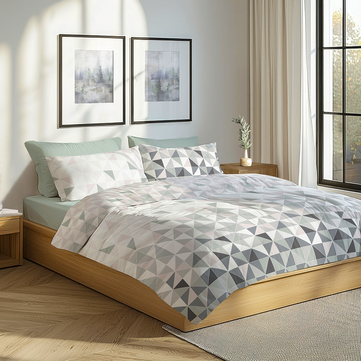 Спално бельо ТАЙЛЪР, 100% Памук Ранфорс, 4 части