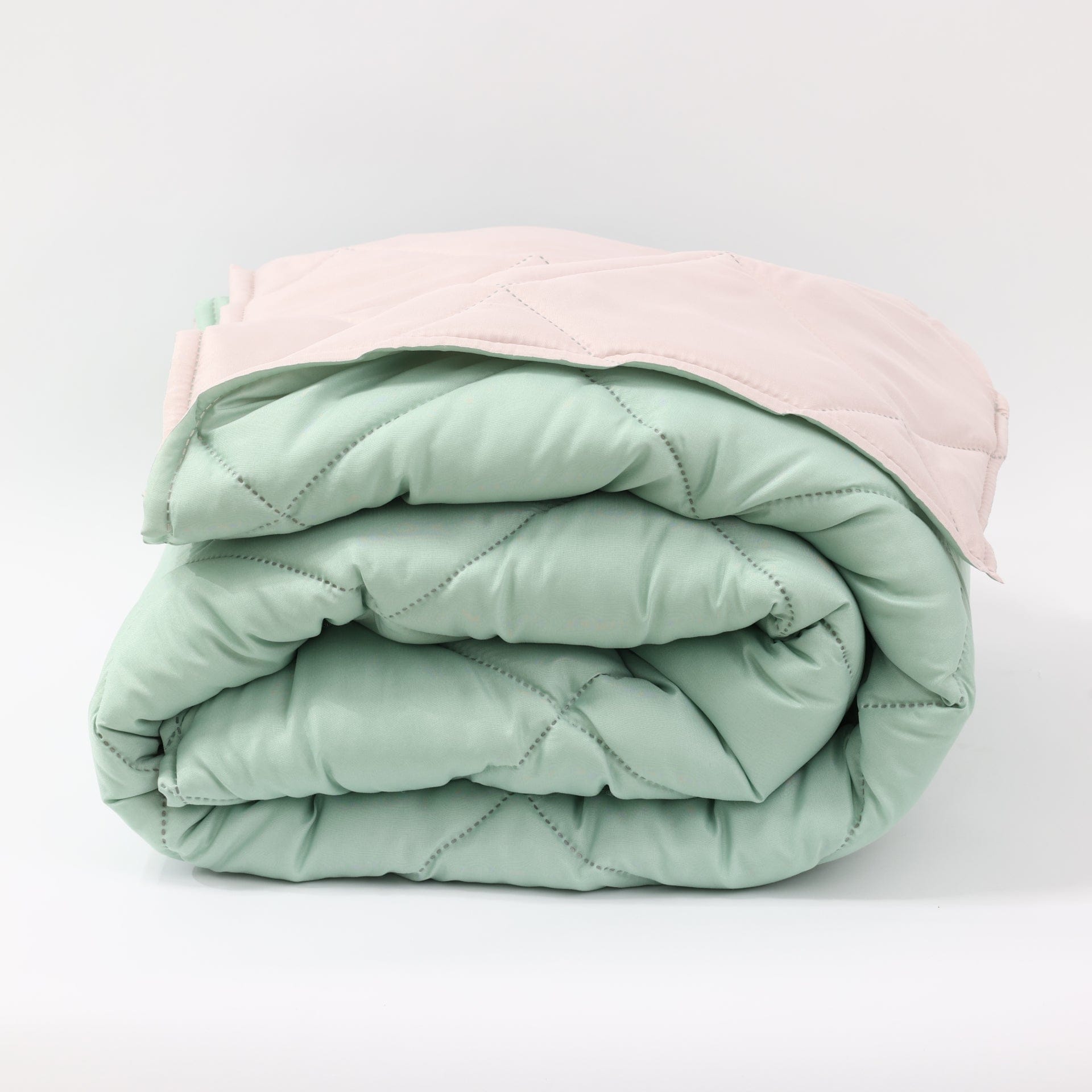 Лятна олекотена завивка за спалня Елинор Бледо розово/Мента 200/210 см.