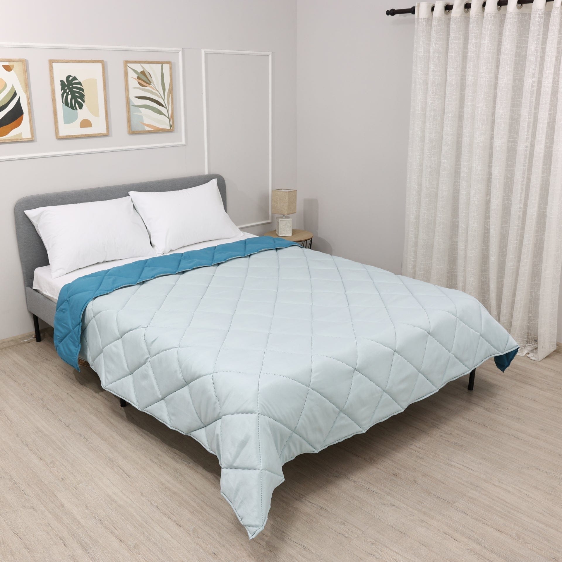 Лятна олекотена завивка за спалня Елинор Синьо/Блу 200/210 см.