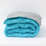 Лятна олекотена завивка за спалня Елинор Тюркоаз/Сиво 200/210 см.