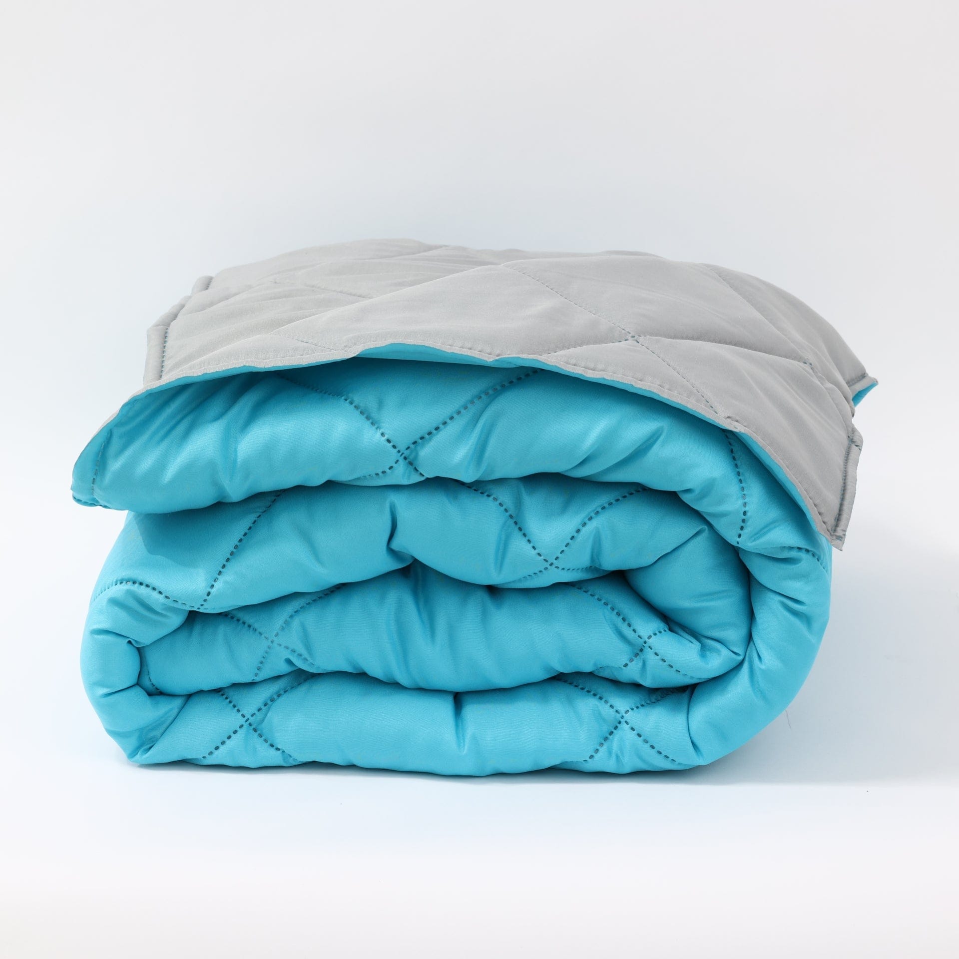 Лятна олекотена завивка за спалня Елинор Тюркоаз/Сиво 200/210 см.
