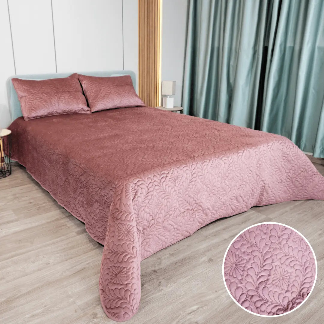 Шалте Велвет с 2бр. декоративни калъфки Охра Izidream