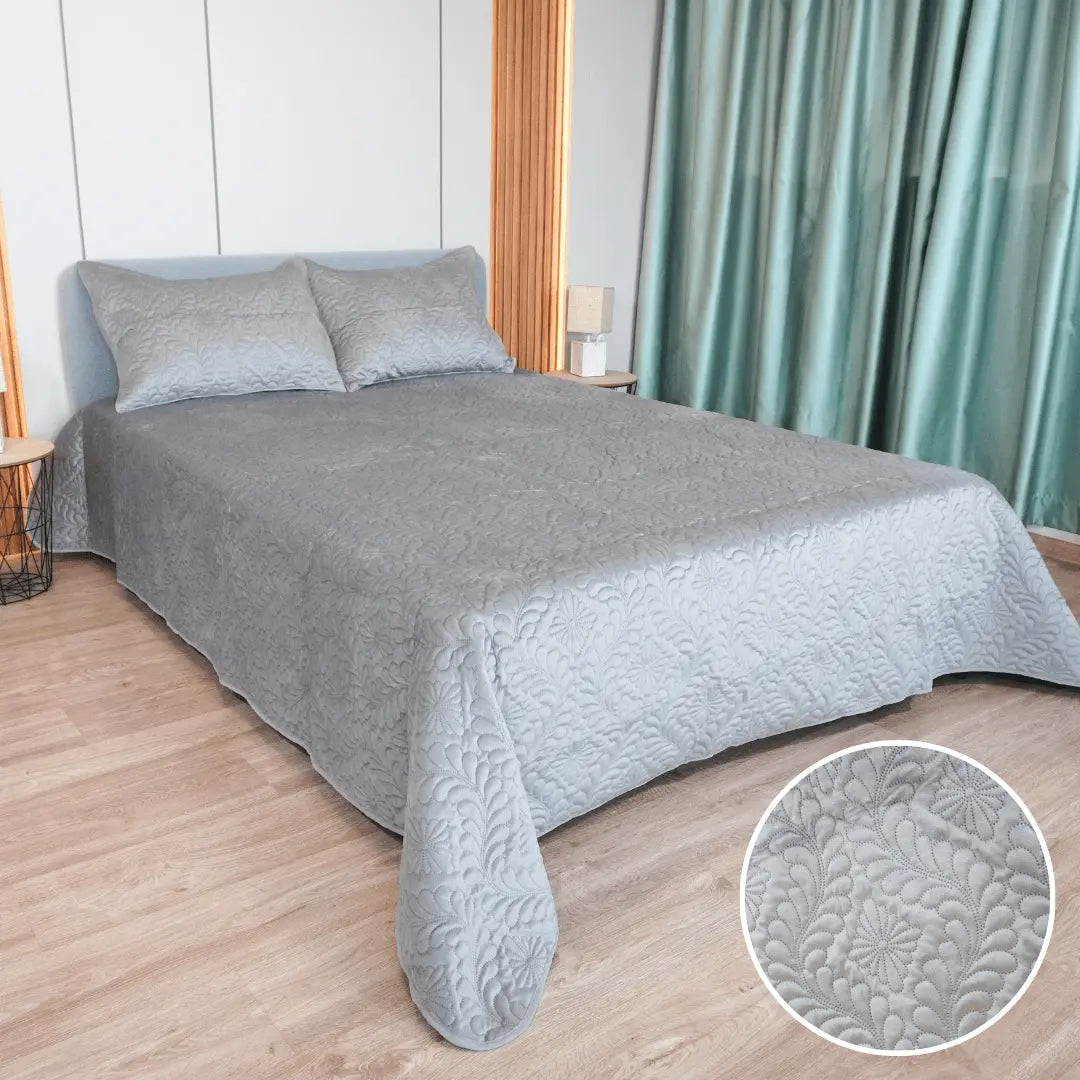 Шалте Велвет с 2бр. декоративни калъфки Сиво Izidream