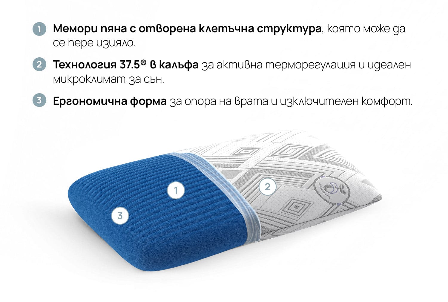 Възглавница iSleep ATHLETIC