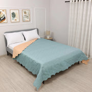 Двулицево шалте за единично легло или диван Изи Аква/Праскова 150/220см. Izidream