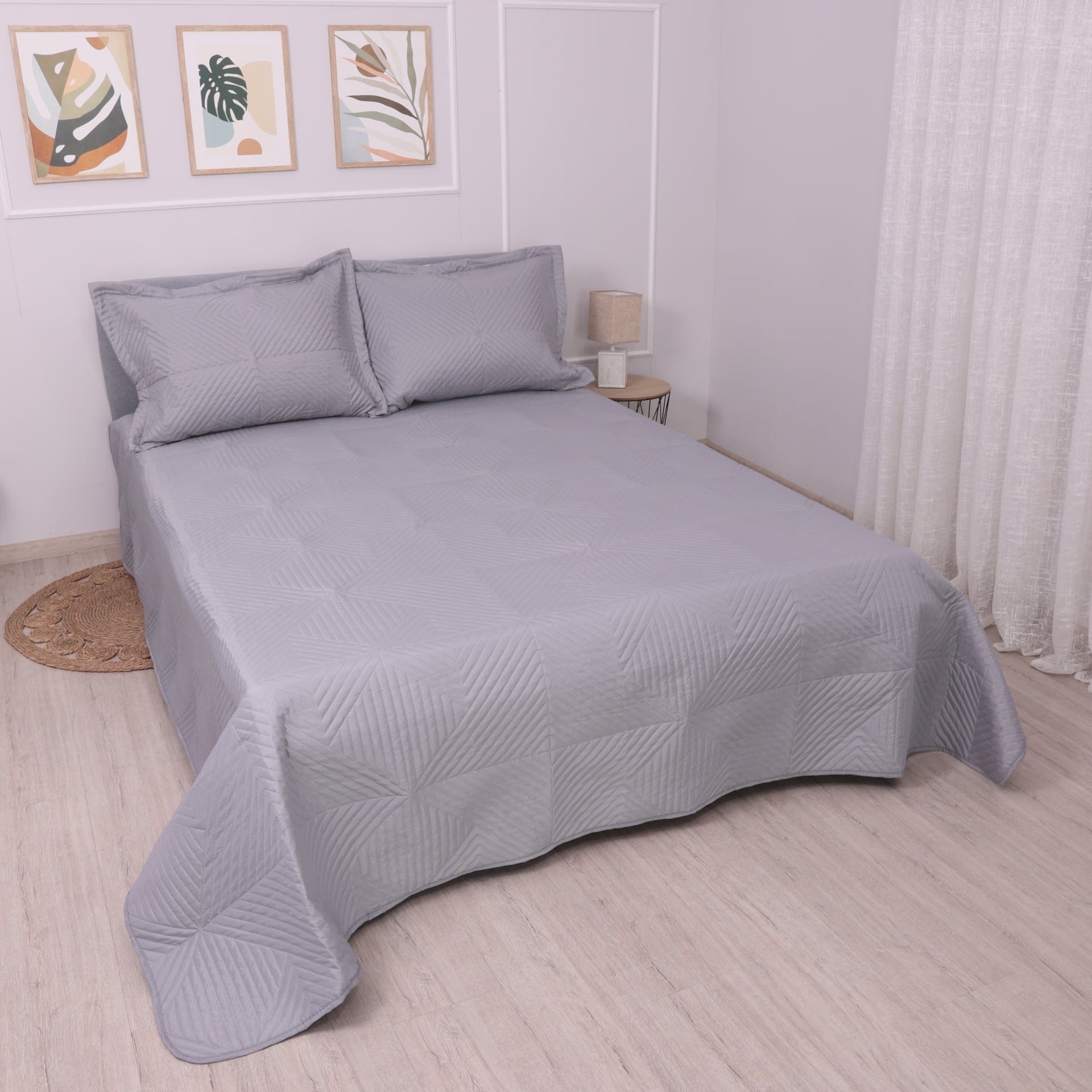 Шалте за спалня или диван Куин Сиво