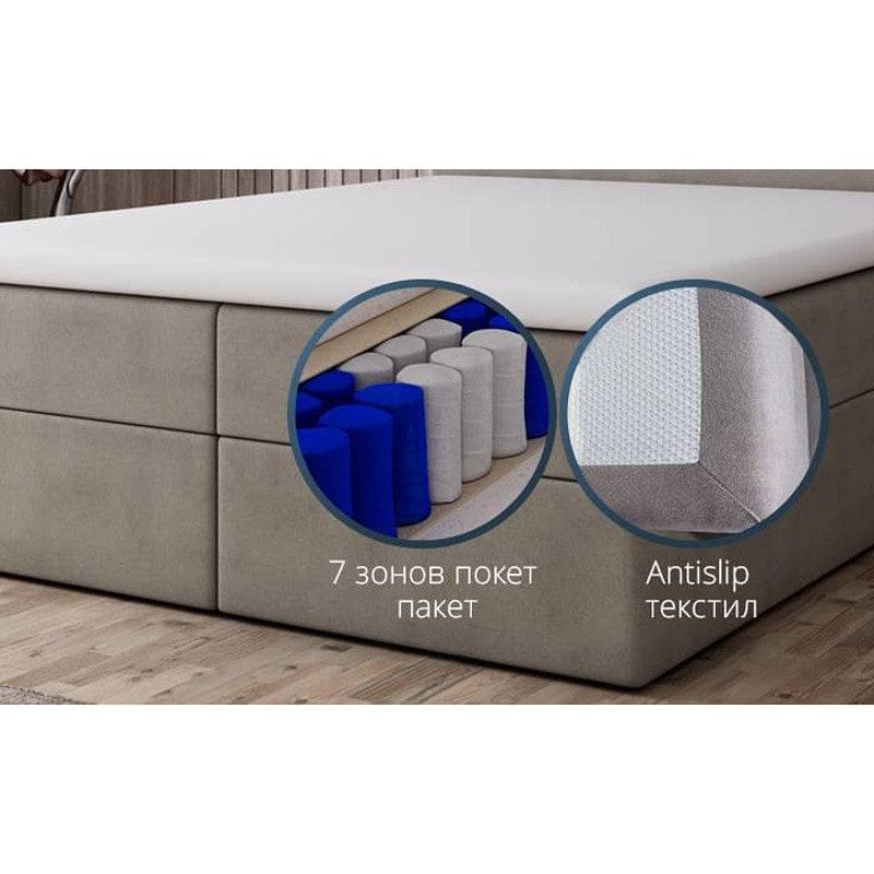 СПАЛНЯ БОКССПРИНГ БАЛИ - BEIGE - MATTRO