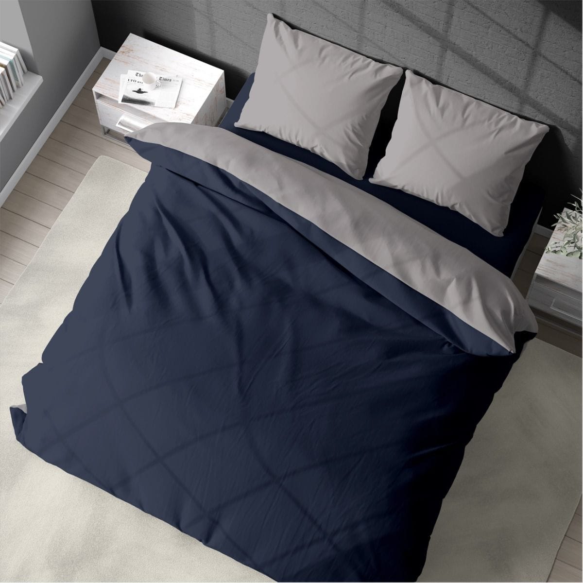 Двулицево спално бельо ДЕНИМ, 4 части, 100% Памук ранфорс