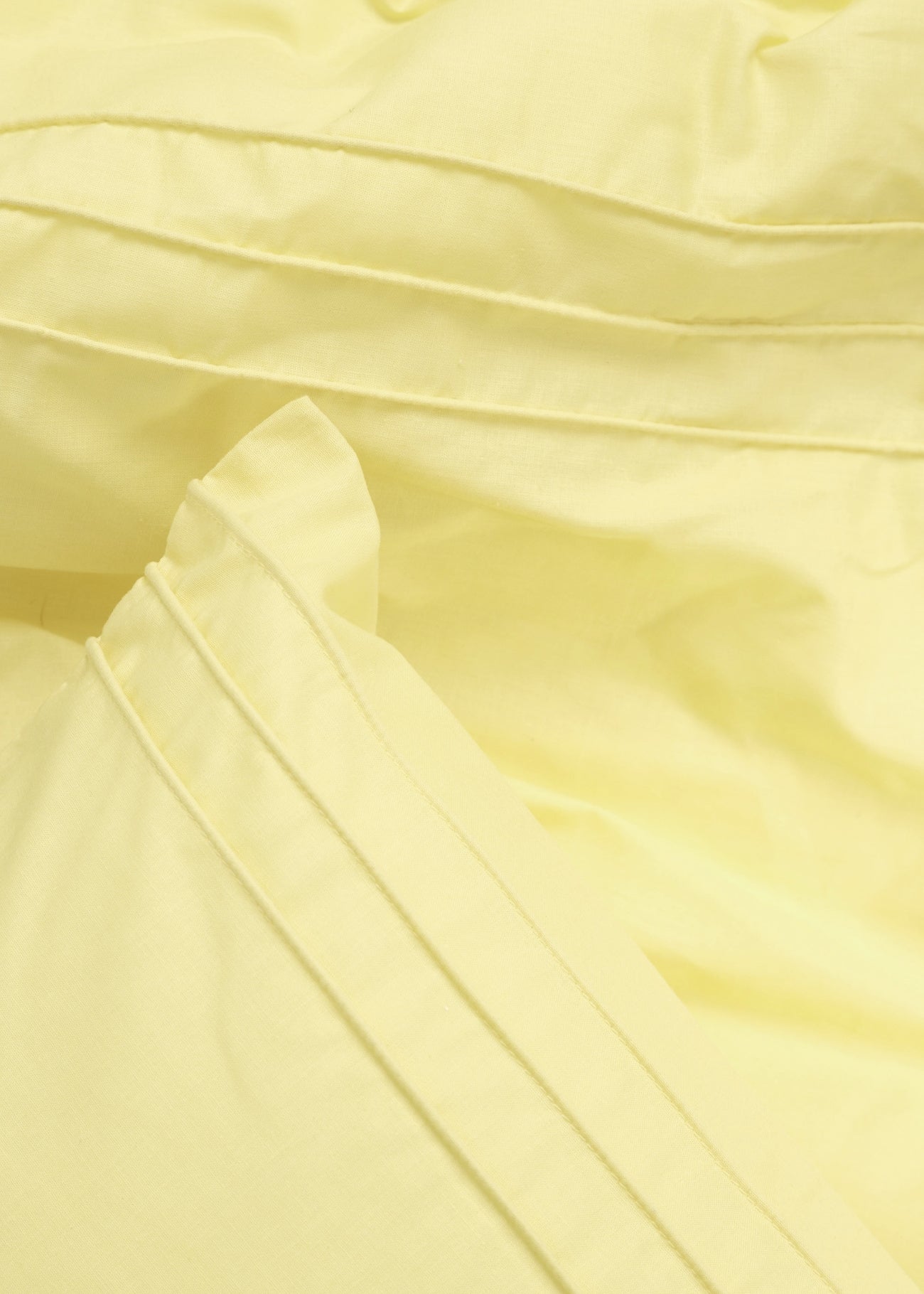 Спално бельо без долен чаршаф СВЕТЛО ЖЪЛТО ЛАГОМ, 100% Памук Ранфорс, 2 части