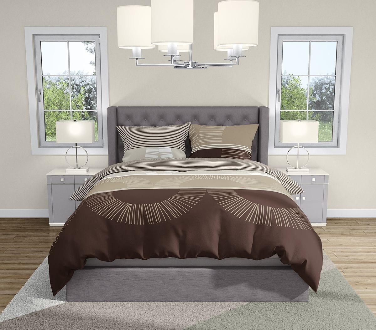 Спално Бельо МОКАЧИНО, 100% Памук Ранфорс, 4 части