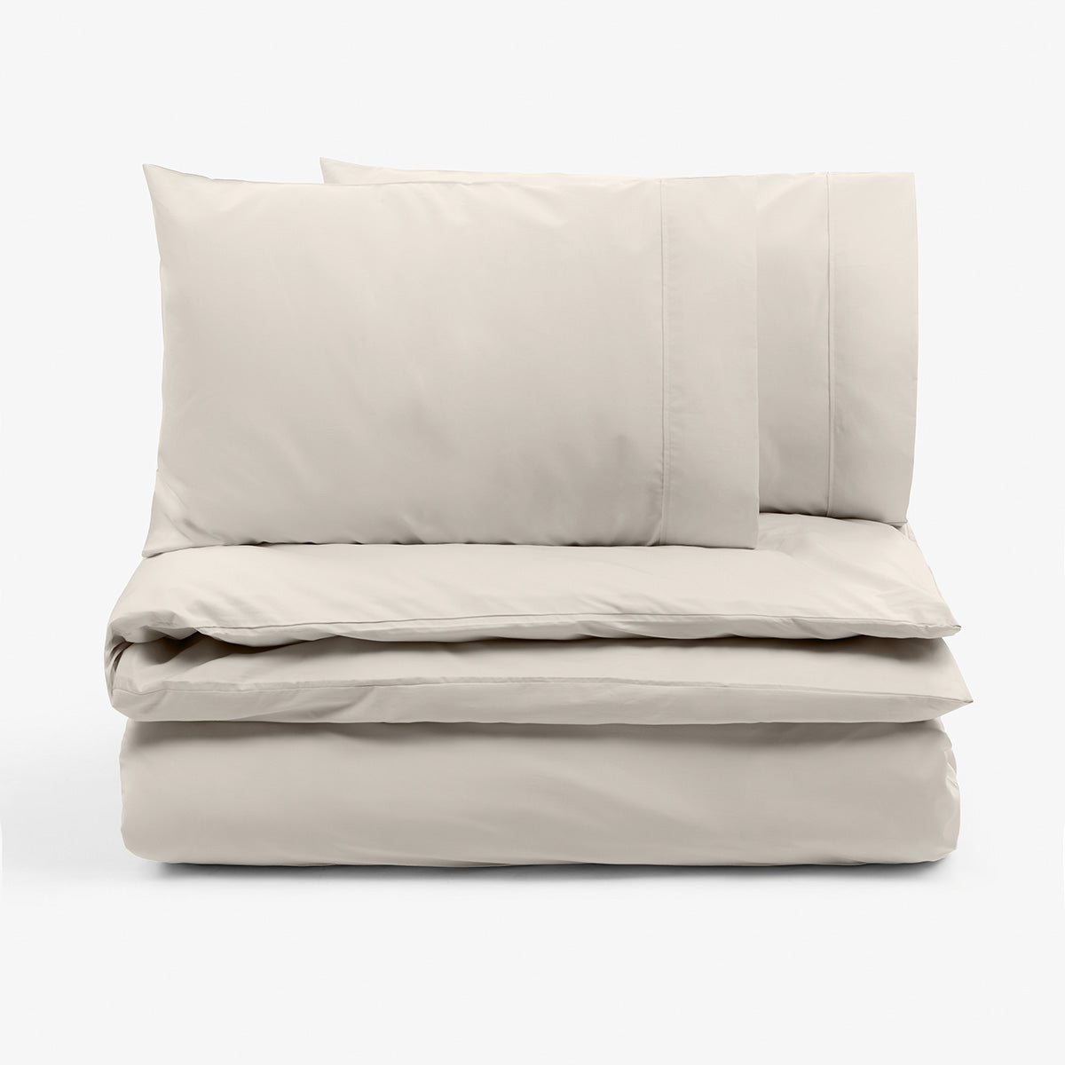 Спално бельо ПЕРКАЛ СВЕТЛО СИВ, 3 части