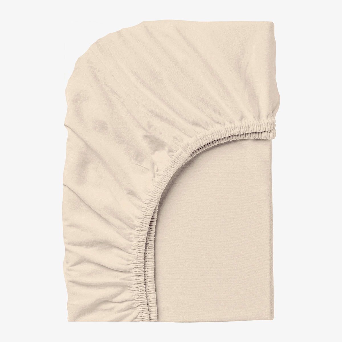 Чаршаф с ластик БЕЖОВО, 100% памук ранфорс, 160/200/25 см