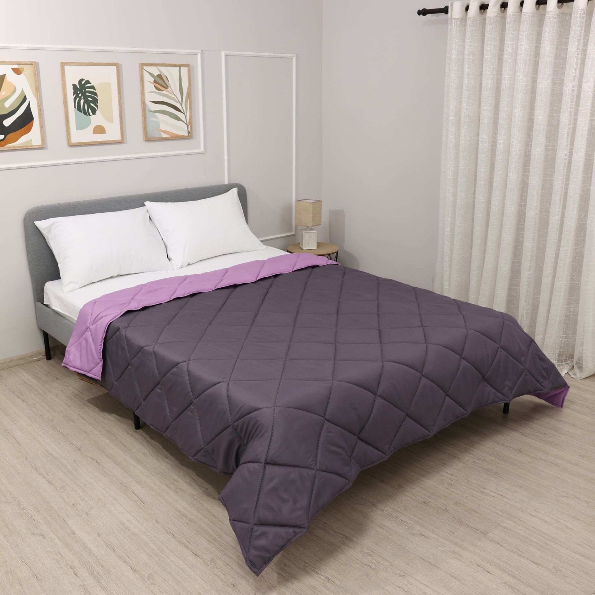 Лятна олекотена завивка за спалняЕлинор Индиго/Лила 200/210 см.