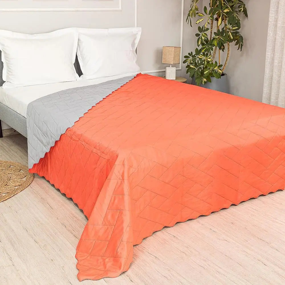 Двулицево шалте за спалня или единично легло Изи Корал/Сиво Izidream