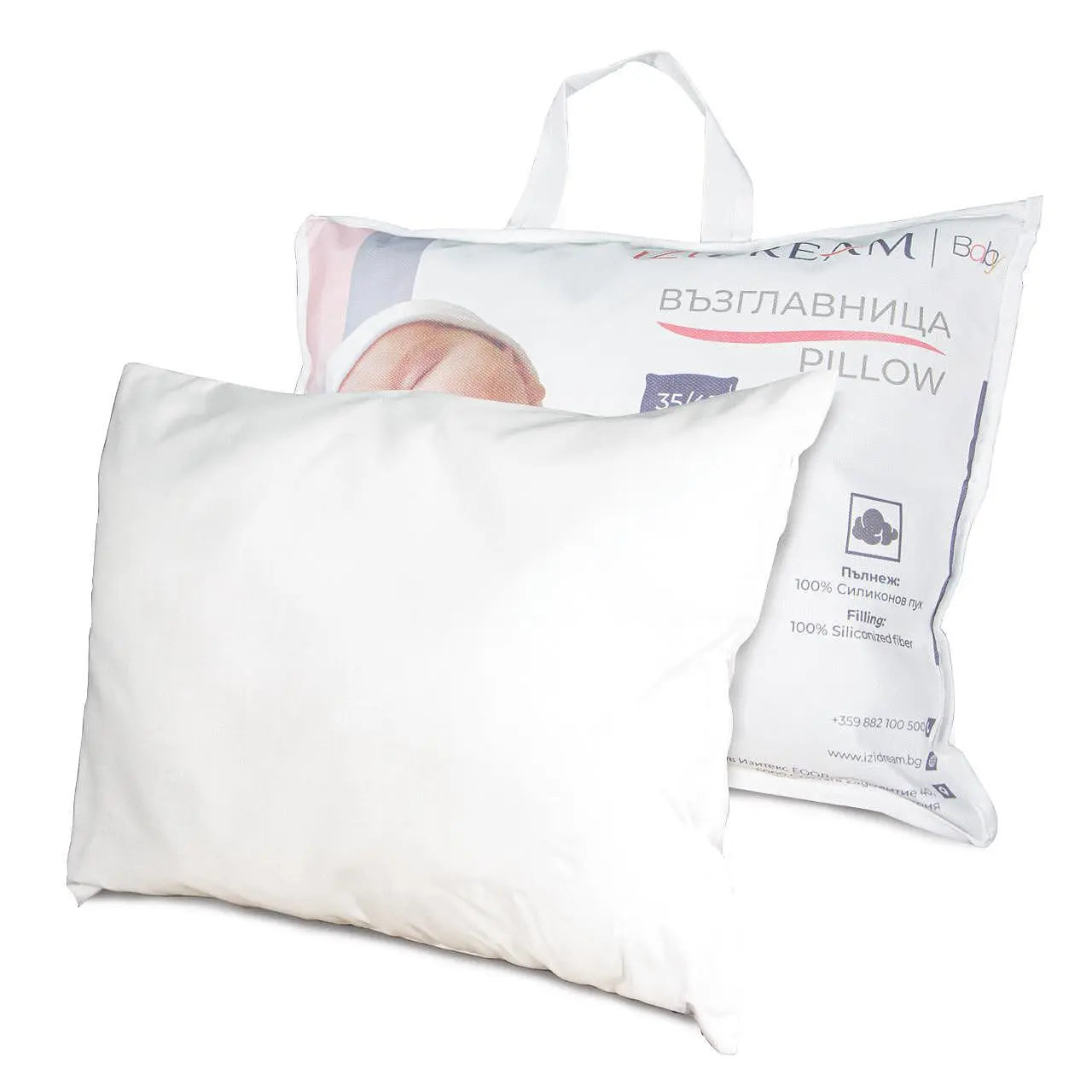 Възглавница за бебета от 100% памук 35/45 см Izidream