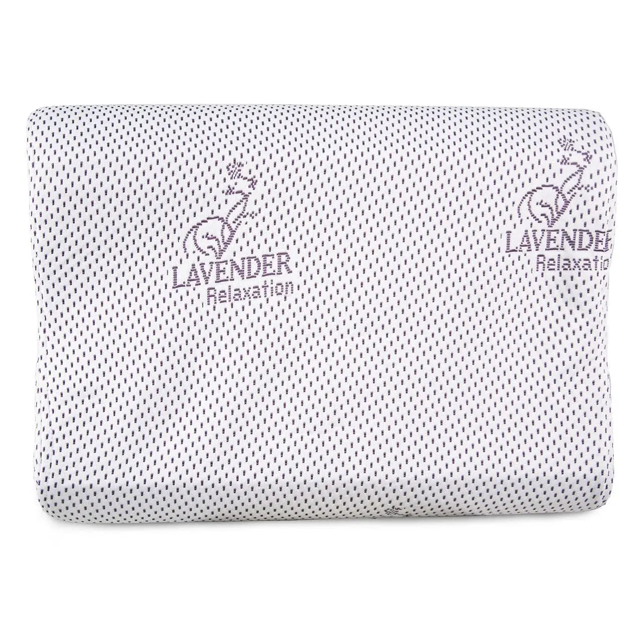Лавендър - Възглавница за сън с ортопедично полиуретаново ядро, За спане по гръб или настрани, Свалящ се калъф за лесно пране Izidream