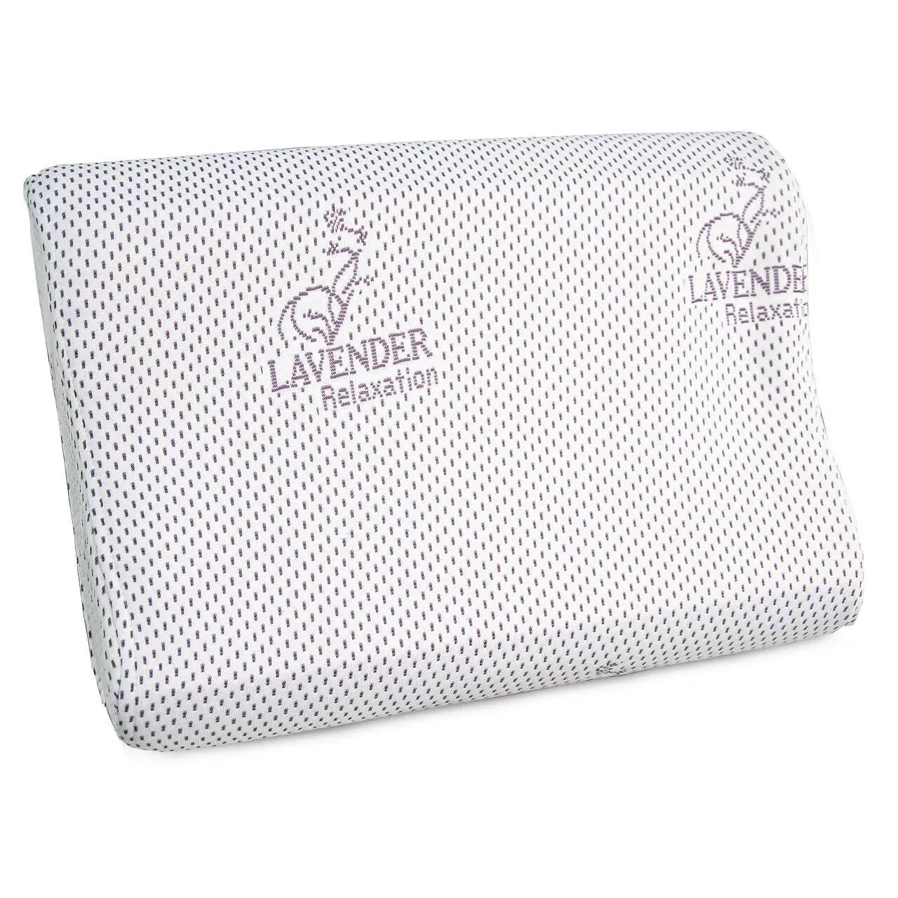 Лавендър - Възглавница за сън с ортопедично полиуретаново ядро, За спане по гръб или настрани, Свалящ се калъф за лесно пране Izidream