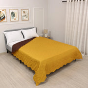 Двулицево шалте за спалня или диван Изи Мока/Горчица 200/220см. Izidream