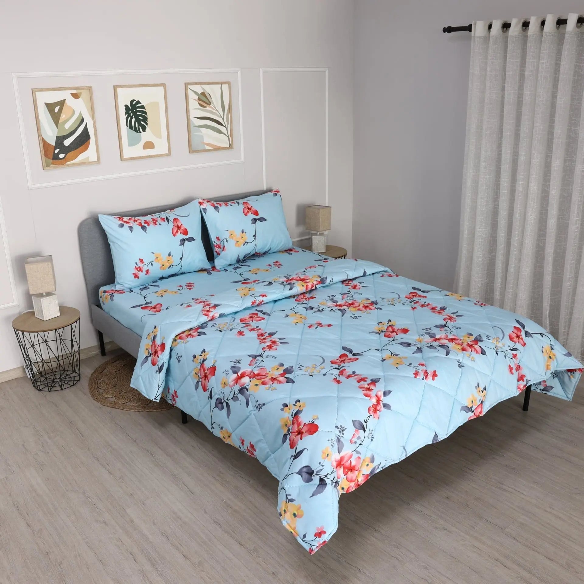 Единичен спален комплект с олекотена завивка Кари 150/210см Izidream