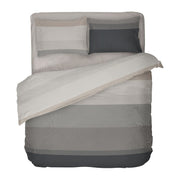 Спално бельо на райе Нептун КАФЯВ, 100% Памук Ранфорс, 4 части