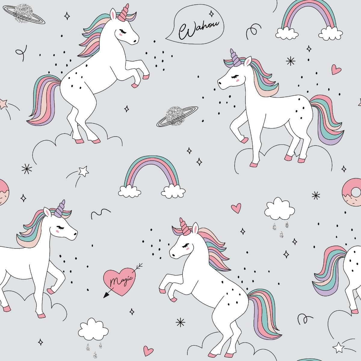 Детско Спално Бельо ЕДНОРОГ, 100% памук Ранфорс, 3 части