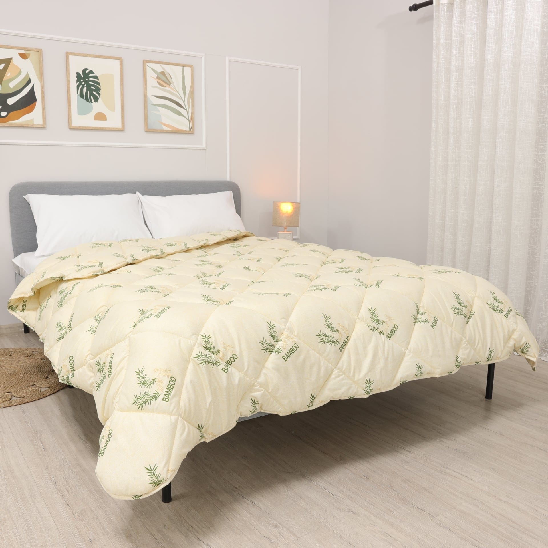 Лятна олекотена завивка за спалня Бамбу Хербал 200/210 см.